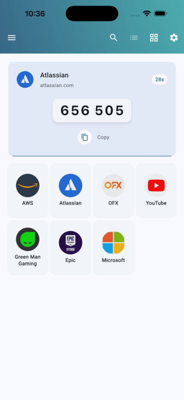 Authn8 Mobile App - Screenshot 1