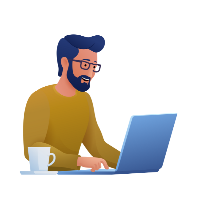guy with laptop